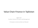 Value Chain Finance in Tajikistan