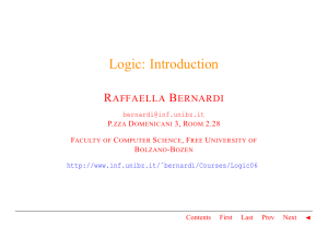 Logic: Introduction - Department of information engineering and