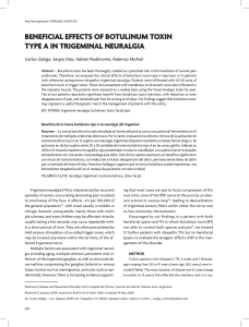 beneficial effects of botulinum toxin type a in trigeminal neuralgia