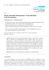 Marine Microbial Metagenomics: From Individual to the