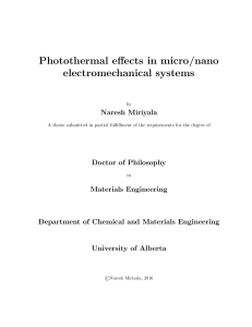 Photothermal effects in micro/nano electromechanical systems