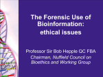 Forensic bioinformation