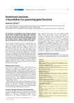 Insertional mutants: a foundation for assessing gene function