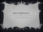 Intro PowerPoint for Metaphysics