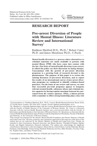 Pre-arrest diversion of people with mental illness