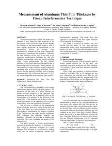 Measurement of Aluminum Thin Film Thickness by Fizeau