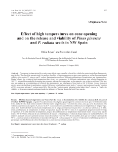 Effect of high temperatures on cone opening and on the release and
