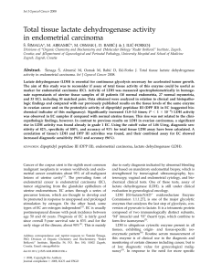 Total tissue lactate dehydrogenase activity in endometrial carcinoma