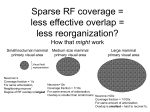 Sparse RF coverage = less effective overlap = less reorganization