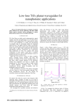 Low-Loss TiO2 Planar Waveguides for Nanophotonic