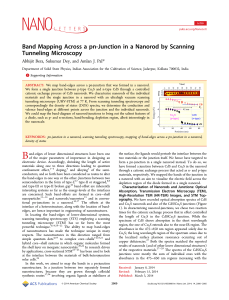 Band Mapping Across a pn-Junction in a Nanorod by Scanning