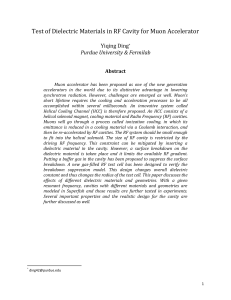 Test of Dielectric Materials in RF Cavity for Muon Accelerator