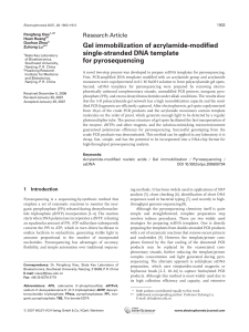 Gel immobilization of acrylamide-modified single