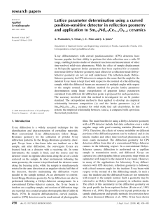 Lattice parameter determination using a curved position