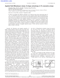 Applied field Mössbauer study of shape anisotropy in Fe nanowire