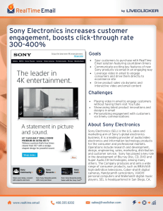 Sony Electronics increases customer engagement