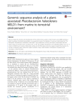 Genomic sequence analysis of a plant