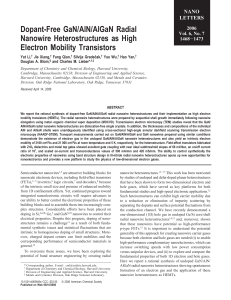 Dopant-Free GaN/AlN/AlGaN Radial Nanowire Heterostructures as