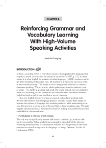 reinforcing Grammar and Vocabulary Learning With high