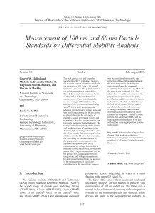 Measurement of 100 nm and 60 nm Particle