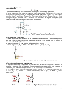 10-Frequency Response Basic Concept XC = 1/2πfc This formula