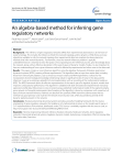 An algebra-based method for inferring gene regulatory networks