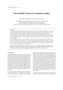 Time-of-Flight Cameras in Computer Graphics