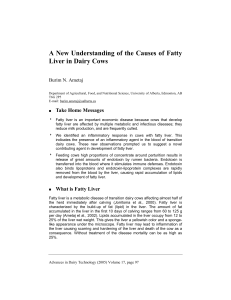 A New Understanding of the Causes of Fatty Liver in Dairy Cows