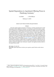 Spatial Dependence in Apartment Offering Prices