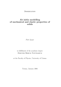 Ab initio modelling of mechanical and elastic properties of solids