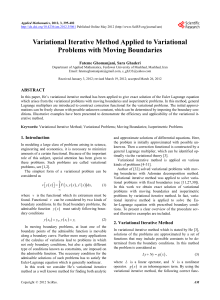 Variational Iterative Method Applied to Variational Problems with