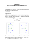 Laboratory 7 Bipolar Transistor Biasing and Small Signal Behavior