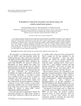 Evaluation of electrical resistance activation energy for