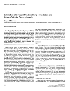 Estimation of Circular DNA Size Using r