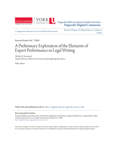 A Preliminary Exploration of the Elements of Expert Performance in