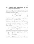 0.1 Thermodynamic properties of the non
