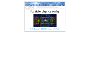 Particle physics today