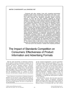 The Impact of Standards Competition on Consumers