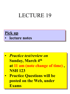 LECTURE 4 Announcements