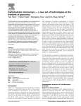 Carbohydrate microarrays — a new set of technologies at the