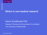 Ethics in non-medical research - StaffNet | The University of