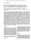 Pulmonary cell populations in recipients of bone