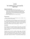 Ph 3504 The Scintillation Detector and Gamma Ray Spectroscopy