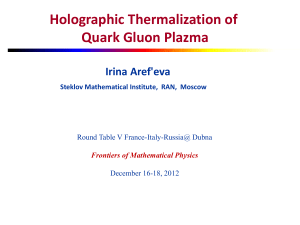 Holographic thermalization of quark gluon plazma