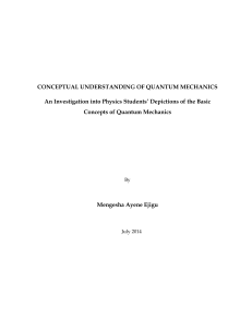 Conceptual Understanding of Quantum Mechanics