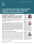 Can molecular biomarker-based patient selection in
