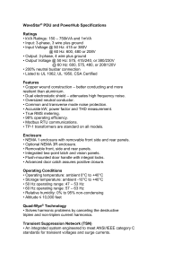 PowerHUB 2 PDU Specifications