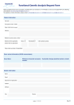 Functional Genetic Analysis Request Form