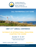 CBIE`S 51 ANNUAL CONFERENCE PATHWAYS IN