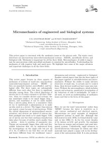 Micromechanics of engineered and biological systems